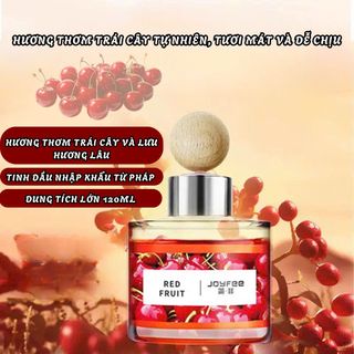 ( BÁN SỈ) Nước Hoa Ô Tô Aroma 120ml Nắp Gỗ Cao Cấp – Tinh Dầu Thơm Phòng, 4 Mùi Hoa Quả, Lưu Hương Lâu
