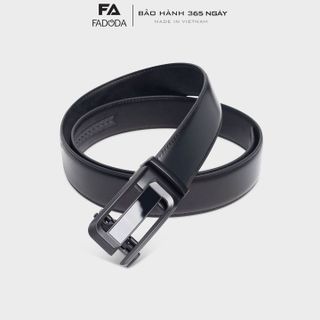 THẮT LƯNG NAM DA BÒ THẬT FADODA FMT14 MẶT ĐEN KIỂU DÁNG CÁCH TÂN- FADODA