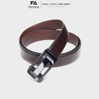 THẮT LƯNG NAM DA BÒ THẬT FADODA FMT14 MẶT ĐEN KIỂU DÁNG CÁCH TÂN- FADODA