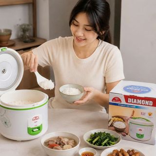NỒI CƠM ĐIỆN KIM CƯƠNG NẮP GÀI 1,8L (T6)