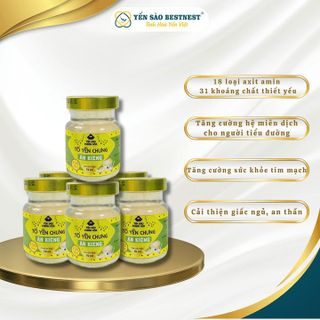 [MUA 2 TẶNG 1] YẾN ĐẢO KHÁNH HÒA -TỔ YẾN CHƯNG SẴN ĂN KIÊNG 25% - HỘP QUÀ 6 HŨ X 70ML