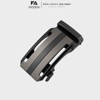 THẮT LƯNG NAM DA BÒ THẬT FADODA FMT12 MẶT ĐEN PHỐI BẠC- FADODA