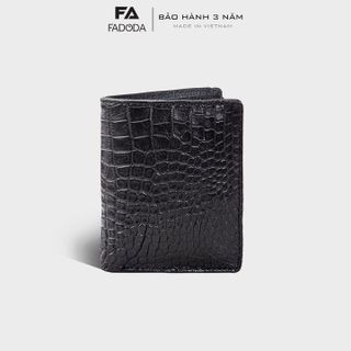 VÍ ĐỨNG DA CÁ SẤU THẬT SP-FCW01B VÙNG VÂN BỤNG DA CÁ SẤU - FADODA