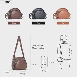 TÚI ĐEO CHÉO NỮ MINI DÁNG BẦU FADODA FN41