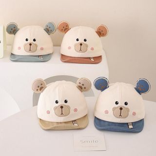 Mũ Lưỡi Trai Hình Gấu Cho Bé – Phong Cách Hàn Quốc Mùa Xuân, Vành Mềm, Siêu Dễ Thương, Che Nắng Cho Bé  AB48