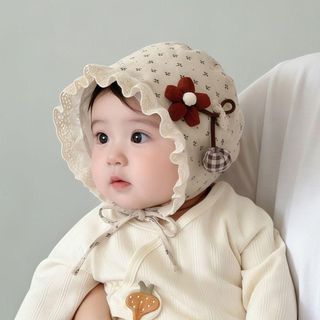 Mũ Sơ Sinh Mỏng Nhẹ Che Nắng Kiểu Quýt – Họa Tiết Hoa Dễ Thương Phong Cách Hàn Quốc AB43