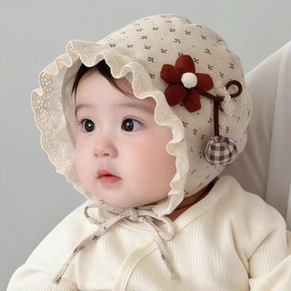 Mũ Sơ Sinh Mỏng Nhẹ Che Nắng Kiểu Quýt – Họa Tiết Hoa Dễ Thương Phong Cách Hàn Quốc AB43