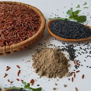 BỘT GẠO LỨT MÈ ĐEN RANG TAY 1KG, DINH DƯỠNG MỖI NGÀY - WINNIE HOUSE