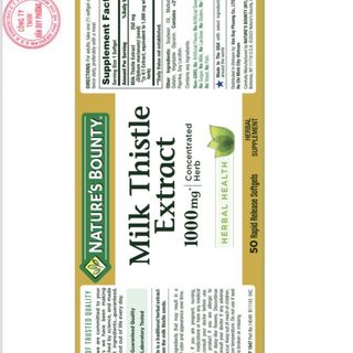 Thực phẩm bảo vệ sức khỏe Milk thistle 1000mg