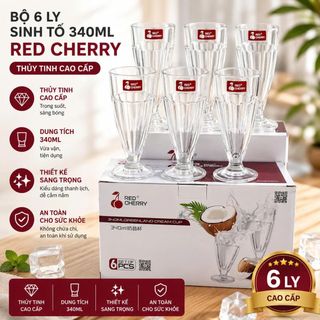 BỘ 6 LY SINH TỐ 340ML RED CHERRY (T8)