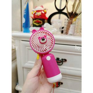 Quạt Tích Điện Mini Gấu Hồng