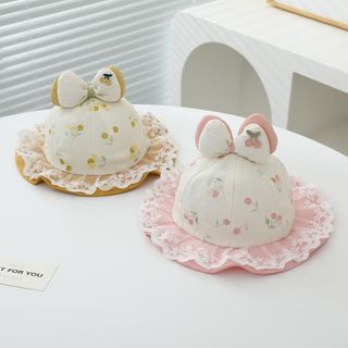 Mũ Bánh Bèo Công Chúa Cho Bé Gái – Dễ Thương, Viền Ren Ngọt Ngào, Phong Cách Hàn Quốc AB34