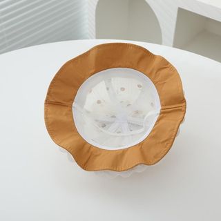 Mũ Bánh Bèo Công Chúa Cho Bé Gái – Dễ Thương, Viền Ren Ngọt Ngào, Phong Cách Hàn Quốc AB34