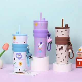 BÌNH GIỮ NHIỆT INOX CAO CẤP CÓ QUAI XÁCH 710ML