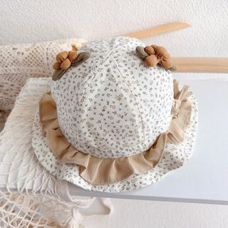 Mũ Công Chúa Hàn Quốc Cho Bé Gái – Ngư Dân Xếp Nếp Hoa, Chống Nắng, Bảo Vệ Da, Mùa Xuân Thu AB32