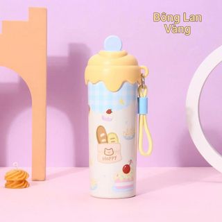 BÌNH GIỮ NHIỆT INOX HOẠT HÌNH BÁNH KEM 600ML