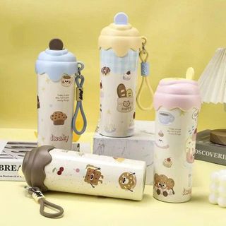 BÌNH GIỮ NHIỆT INOX HOẠT HÌNH BÁNH KEM 600ML