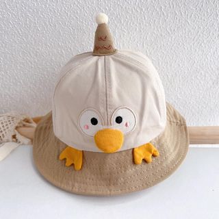 Mũ Tai Bèo Hàn Quốc Cho Bé – Họa Tiết Chim Cánh Cụt 3D Hoạt Hình, Ngư Dân, Chống Nắng Mùa Xuân Thu AB31