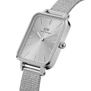ĐỒNG HỒ NỮ CAO CẤP D WELLINGTON QUARDO DÂY LƯỚI CN BẠC MẶT XÁM FULLBOX