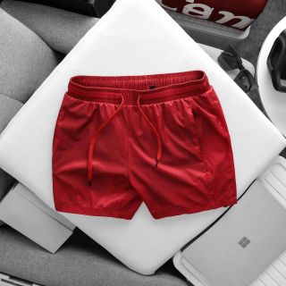Short biển nam trơn. Chất dù trơn, lót lớp lưới phía trong.