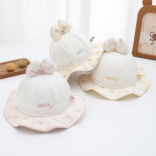 Mũ Xô Công Chúa Cho Bé Gái – Chống Nắng Họa Tiết Hoa & Nơ, Dễ Thương AB23