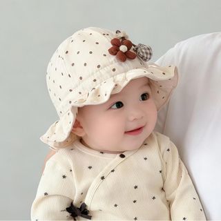 Mũ Len Họa Tiết Hoa Hàn Quốc Cho Bé – Mũ Cotton Mỏng Nhẹ, Chống Nắng Mùa Xuân Thu Hè AB18