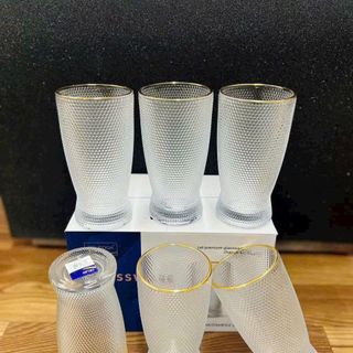 BỘ 6 LY THUỶ TINH VIỀN VÀNG 360ML DSKB162-2BR (T6)