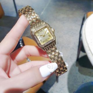 SALE ĐỒNG HỒ NỮ THỜI TRANG KATIER MẶT VUÔNG HỘT 2 SIZE MINI