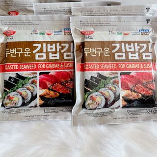 Rong biển cuộn Gimbap Manna Food Hàn Quốc Gói 100 Lá