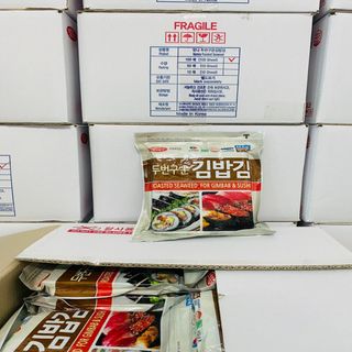 Rong biển cuộn Gimbap Manna Food Hàn Quốc Gói 100 Lá