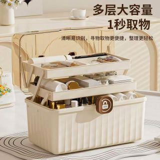 Hộp đựng thuốc 3 tầng đa năng có quai xách – Hộp y tế gia đình phân ngăn tiện lợi, hộp sơ cứu cao cấp AM8