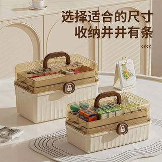 Hộp đựng thuốc 3 tầng đa năng có quai xách – Hộp y tế gia đình phân ngăn tiện lợi, hộp sơ cứu cao cấp AM8