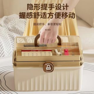 Hộp đựng thuốc 3 tầng đa năng có quai xách – Hộp y tế gia đình phân ngăn tiện lợi, hộp sơ cứu cao cấp AM8
