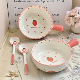 Set 3 Chi Tiết Bát Sứ Đóng Xốp Dâu Tây