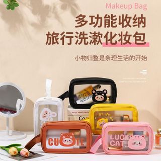 Set 3 túi đựng mỹ phẩm trong suốt dễ thương – Túi makeup du lịch chống nước, túi đựng đồ cá nhân đa năng AM7