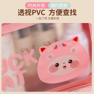 Set 3 túi đựng mỹ phẩm trong suốt dễ thương – Túi makeup du lịch chống nước, túi đựng đồ cá nhân đa năng AM7