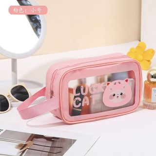 Set 3 túi đựng mỹ phẩm trong suốt dễ thương – Túi makeup du lịch chống nước, túi đựng đồ cá nhân đa năng AM7