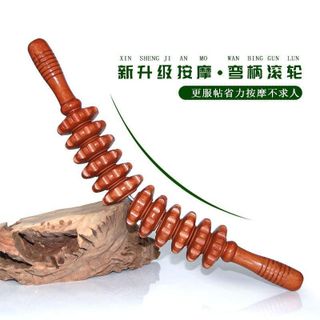 Gậy Lăn Massage Gỗ Di Động 8 Bánh – Dụng Cụ Massage Bụng, Lưng, Chân Thư Giãn NC 1