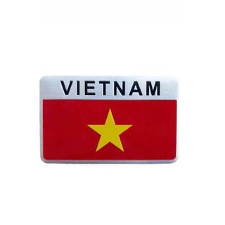 (BÁN SỈ) Tem Nhôm Dán Cờ Hình Tôi Yêu Việt Nam Trang Trí Xe Hơi , Ô Tô, Xe Máy Chất Liệu Hợp Kim Nhôm Chống Bám Nước