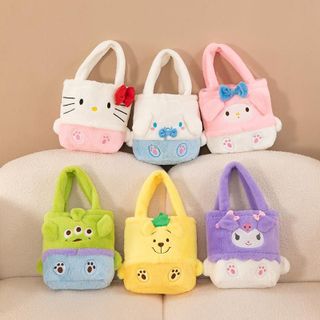 Túi xách lông mềm hình thú cute – Túi tote nữ dễ thương phong cách Hàn Quốc, túi xách đi chơi siêu xinh AM6