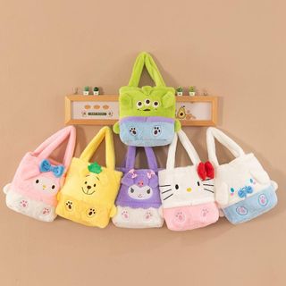 Túi xách lông mềm hình thú cute – Túi tote nữ dễ thương phong cách Hàn Quốc, túi xách đi chơi siêu xinh AM6