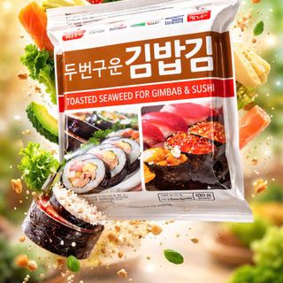 Rong biển cuộn Gimbap Manna Food Hàn Quốc Gói 100 Lá