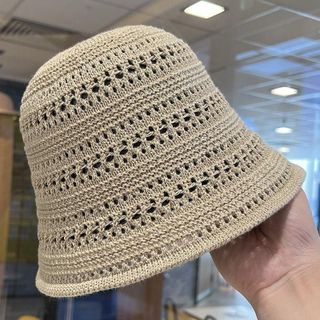 Mũ bucket len móc khoét lỗ phong cách retro Hàn Quốc – Nón nữ mùa hè thoáng mát, chống nắng thời trang AM3