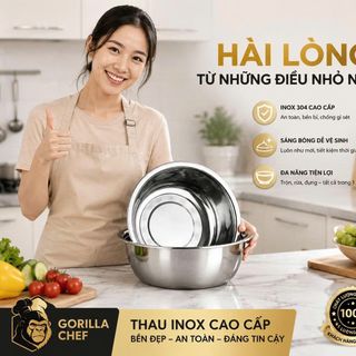 THAU INOX SIZE LỚN GORILLA CHEF 36CM (T120)