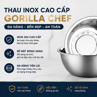THAU INOX SIZE LỚN GORILLA CHEF 36CM (T120)