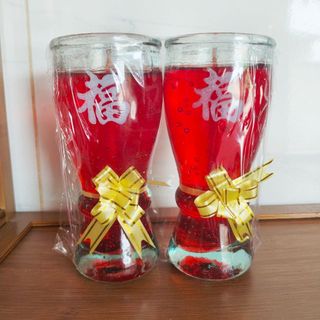 1 hộp đèn cầy ly A18. Side đại cao 14,5 cm