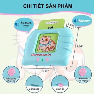 MÁY ĐỌC THẺ SONG NGỮ ANH VIỆT FLASHCARD 112 THẺ 224 TỪ VỰNG (T60)