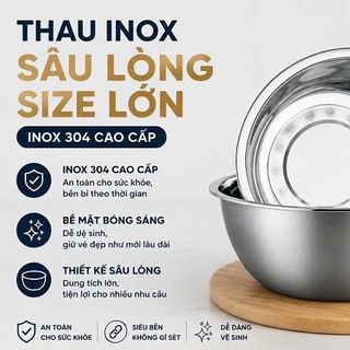 THAU INOX SÂU LÒNG SIZE LỚN 36cm (T120)