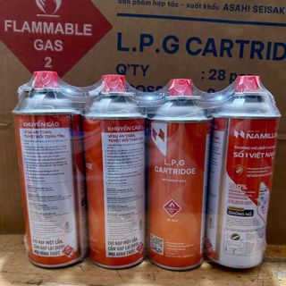 BÌNH GAS MINI NAMILUX 220GR MÀU CAM (T28)