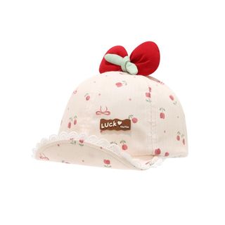 Mũ Lưỡi Trai Trẻ Em Bé Gái – Vành Mềm, Chống Nắng, Thiết Kế Cute Có Nơ Mùa Xuân & Thu AB69